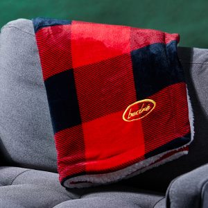 Bedré Sherpa Blanket | Red and Black